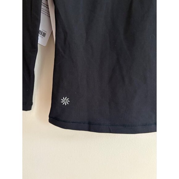 Athleta NWT Shanti Scoop 3/4 Sleeve Casual Top in Black Size Small - Picture 13 of 14
